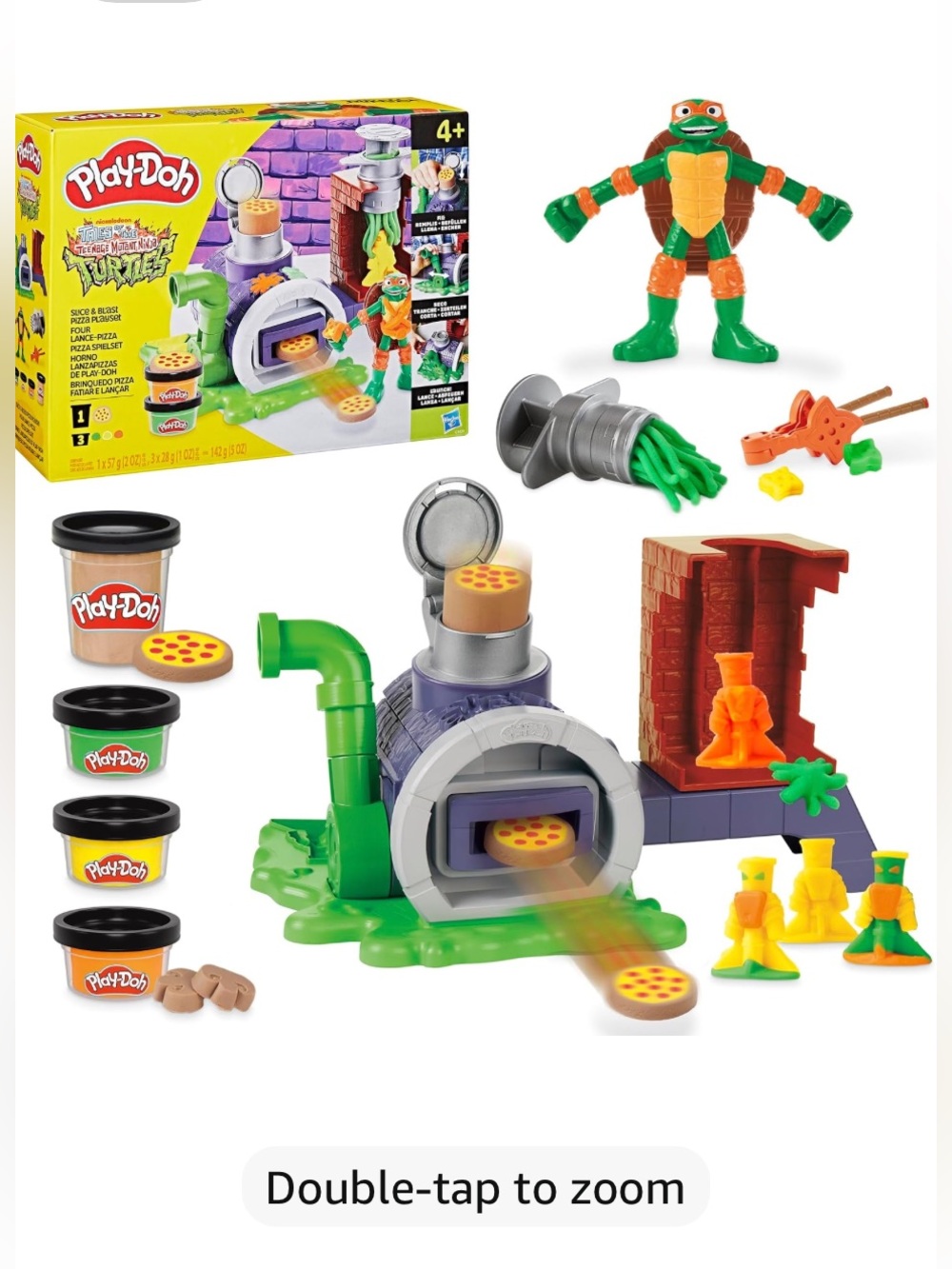 BRAND NEW boy girl youth play doh slice & blast pizza playset ninja turtles toy